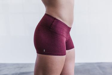 Nobull 2'' Plush Heather Women's Shorts Dark Red | Australia (EB3175)